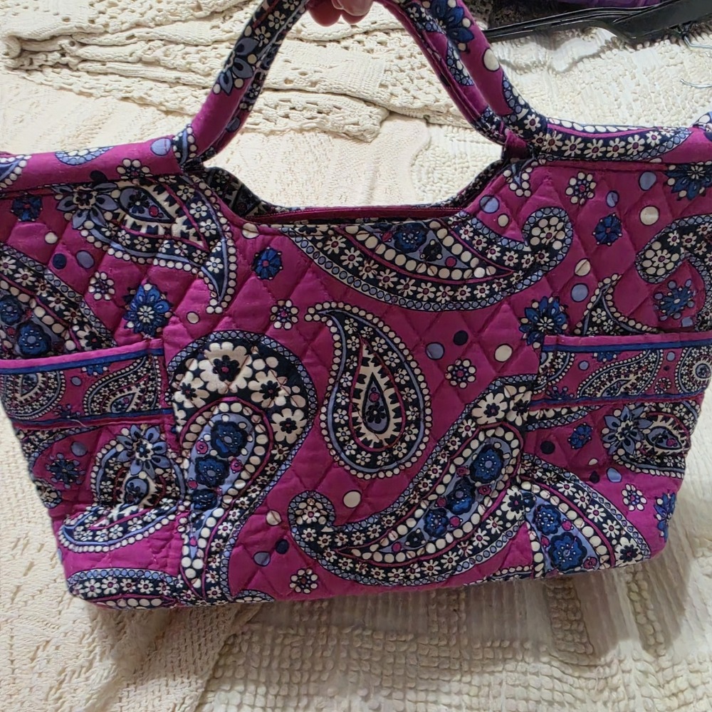 Vera Bradley "The Gabby" handbag in the retired Boysenberry pattern Excellent